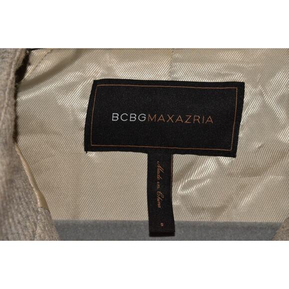 BCBGMAXAZRIA $298 Button Accent Wool Peplum Jacket in Gray Small - Picture 4 of 4